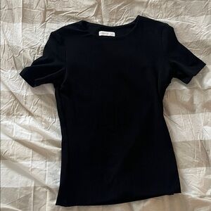 Kookai Elegant Black Short Sleeve Tee